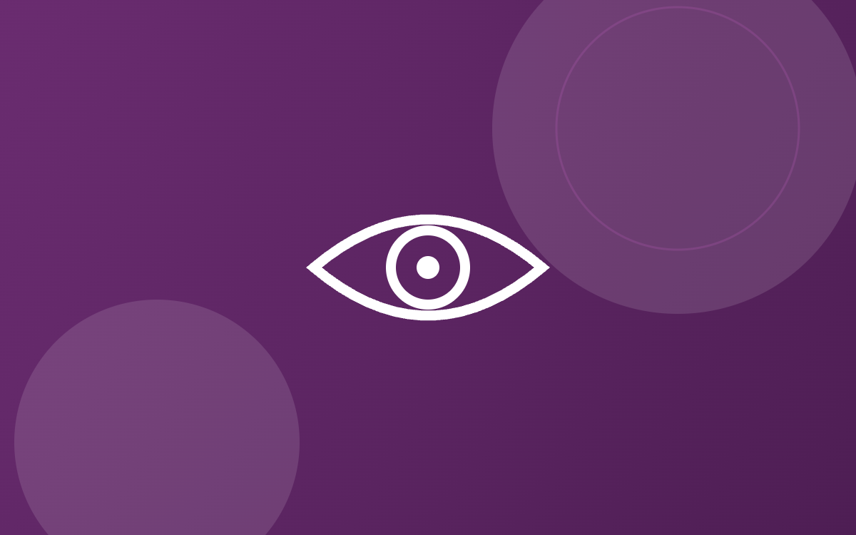 Illustration of an eye on a plum background — the HomeSight Journal